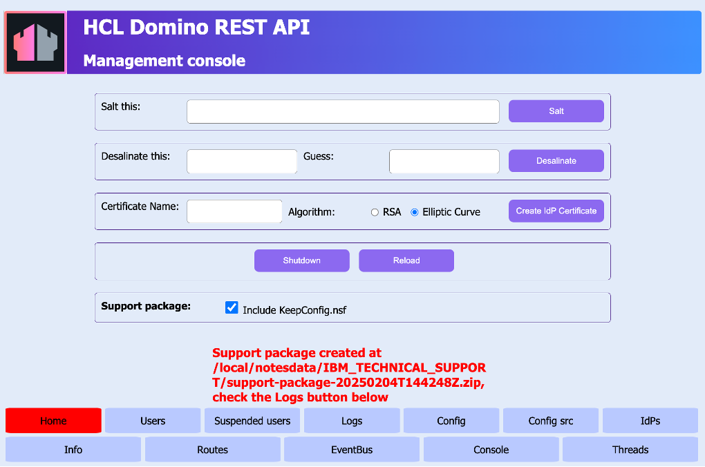 建立支援套件 - HCL Domino REST API Documentation